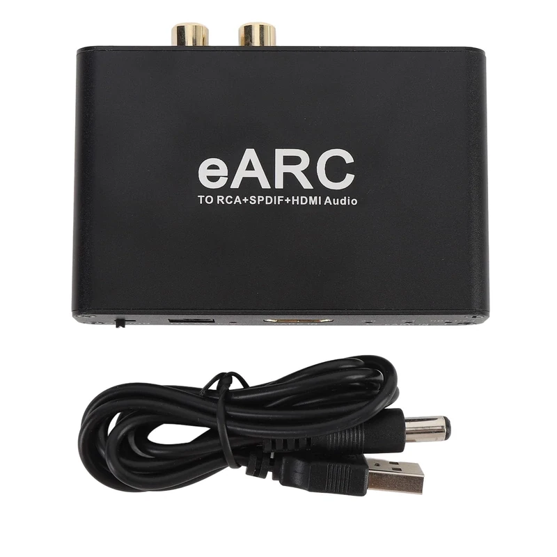 EARC ARC Sound Extractor, HDMI Earc/Arc Audio Extractor/Adapter, HDMI Earc/Arc to R/L, and 3.5mm Audio Converter, for HDTV Soundbar Speaker Amplifier, Enjoy HiFi Sound
