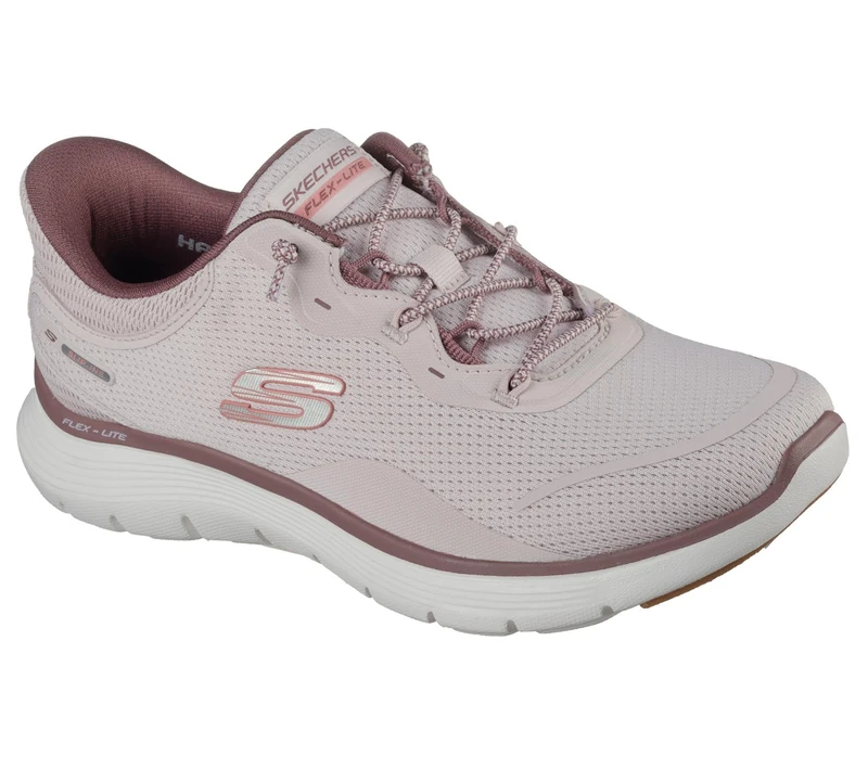 Skechers Women's Flex Appeal 5.0 Easy Breezy Sneaker, Light Mauve Mesh/TPU/Dark Mauve Trim, 5 UK