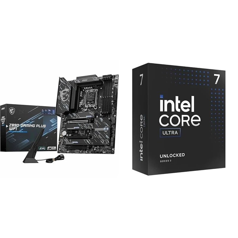 Z890 GAMING PLUS WIFI Motherboard + Intel® Core™ Ultra 7 Desktop Processor 265K 20 cores