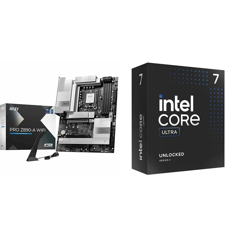 MSI PRO Z890-A WIFI Motherboard + Intel® Core™ Ultra 7 Desktop Processor 265K 20 cores
