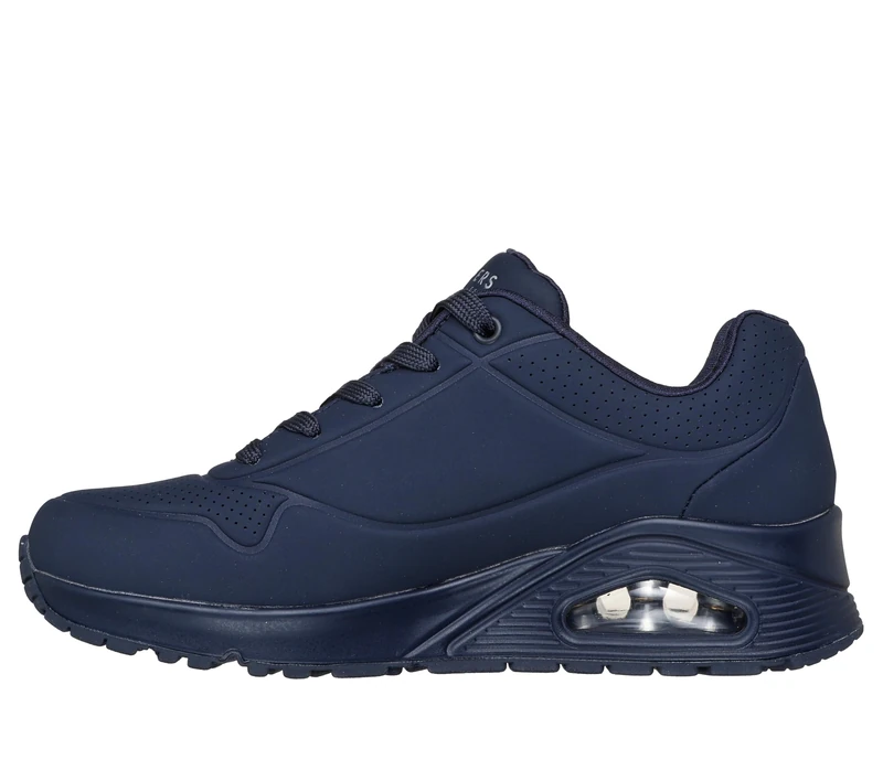 Skechers Women's Uno Stand On Air Trainers, Dark Navy Durabuck/Mesh, 6.5 UK