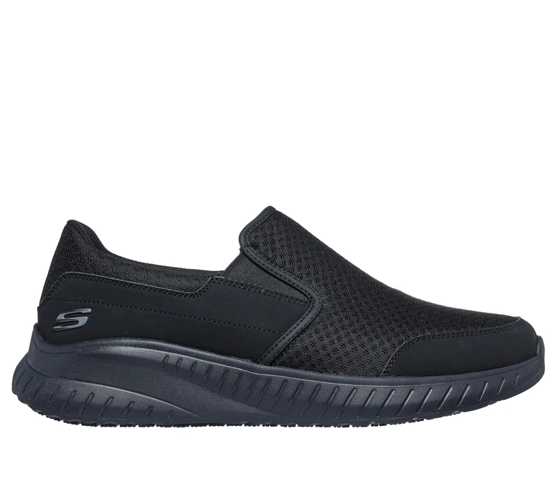 Skechers Men's Squad Chaos Sr Urgran Work Shoes, Black Textile/Synthetic, 10 UK