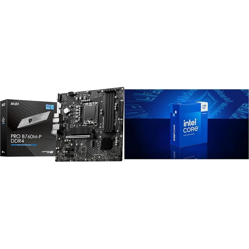 MSI PRO B760M-P DDR4 Motherboard + Intel® Core™ i7-14700K Desktop Processor 20 cores