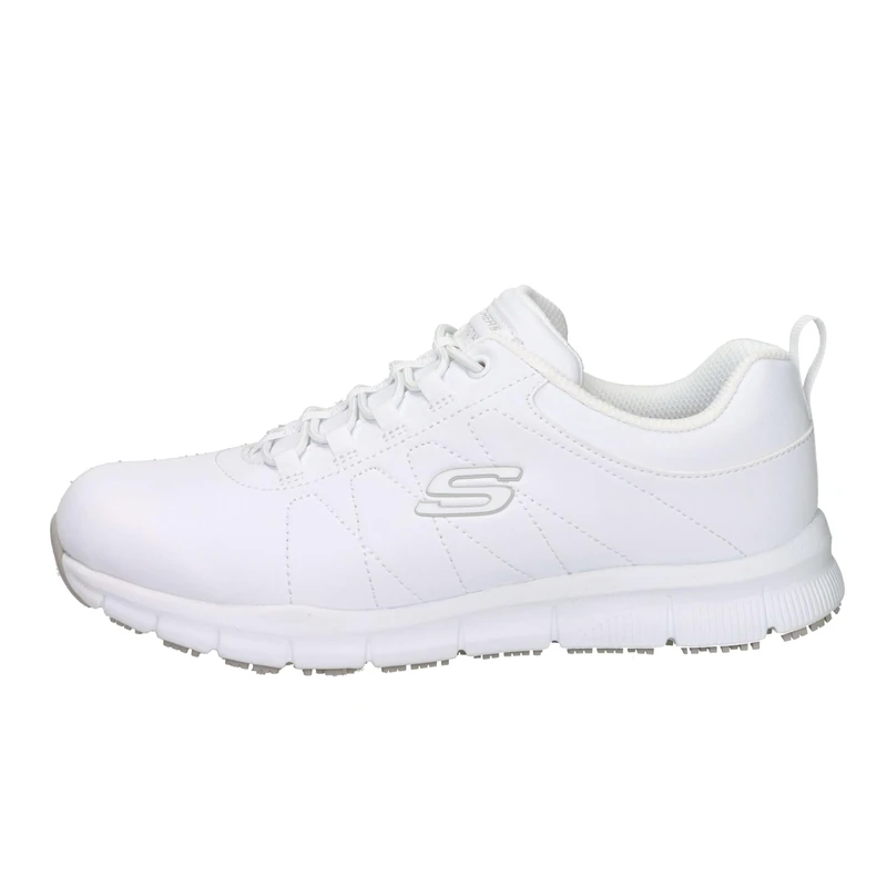 Skechers Women's Nampa Beja Work Shoes, White Synthetic, 4 UK