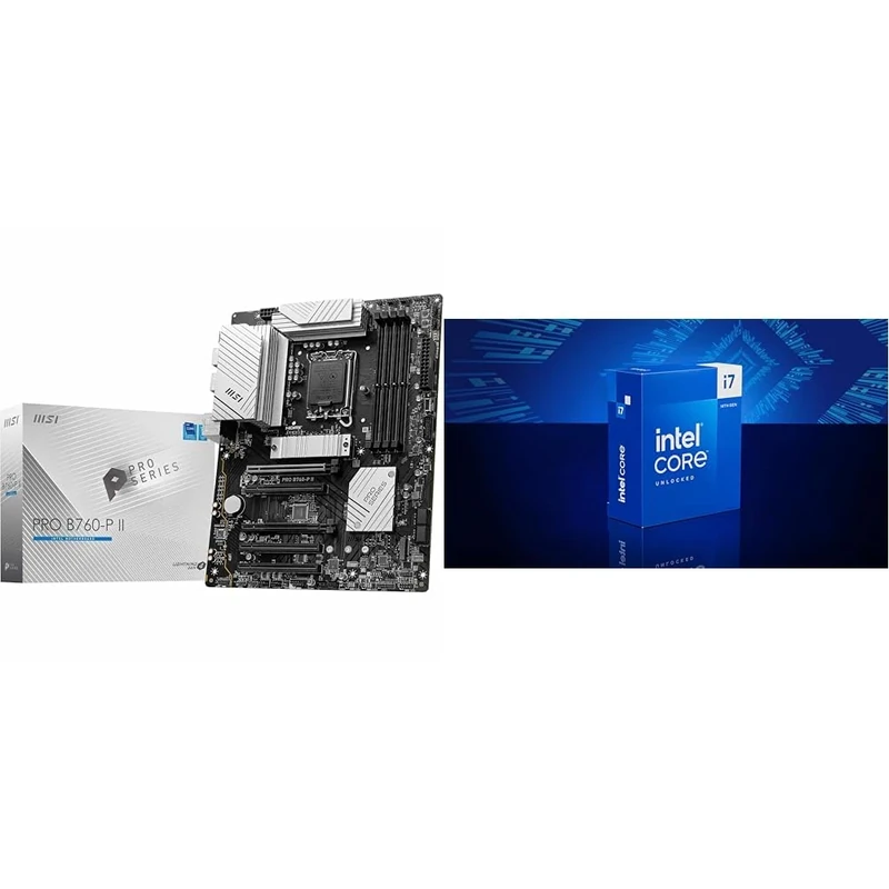 MSI PRO B760-P II Motherboard + Intel® Core™ i7-14700K Desktop Processor 20 cores