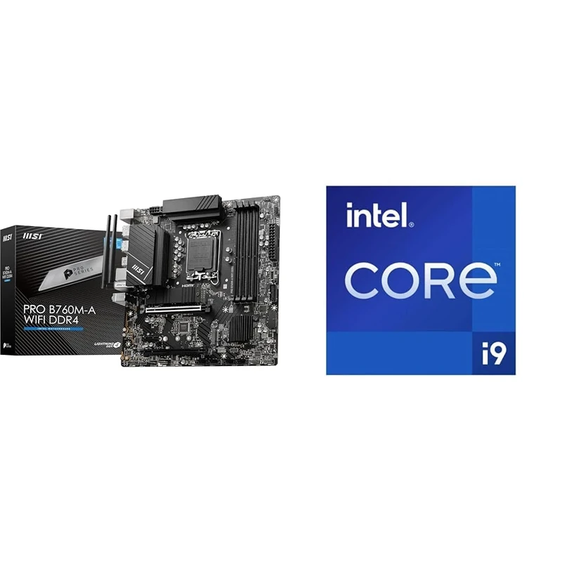 MSI PRO B760M-A WIFI DDR4 Motherboard + Intel® Core™ i9-14900KF Desktop Processor 24 cores