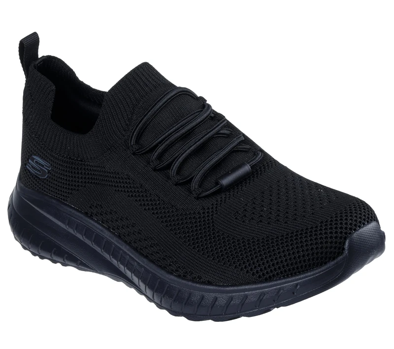 Skechers Women's Squad Chaos Sr Work Shoes, Black Textile, 6.5 UK