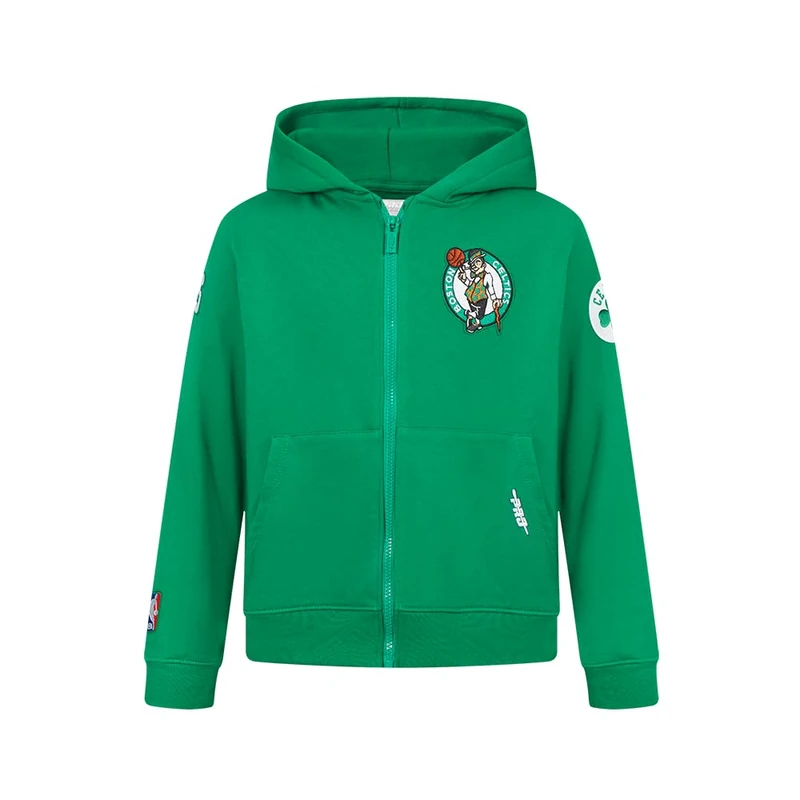 Pro Standard Big Boys NBA Boston Celtics Classic Chenille Full Zip Hoodie Kelly Green L