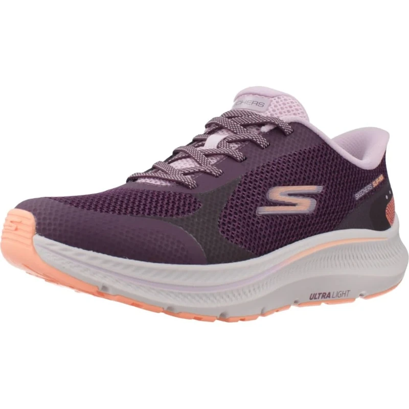 Skechers Women's Go Run Consistent 2.0 Captiva Slip-On Sneakers, Dark Purple Textile/Trim, 4.5 UK