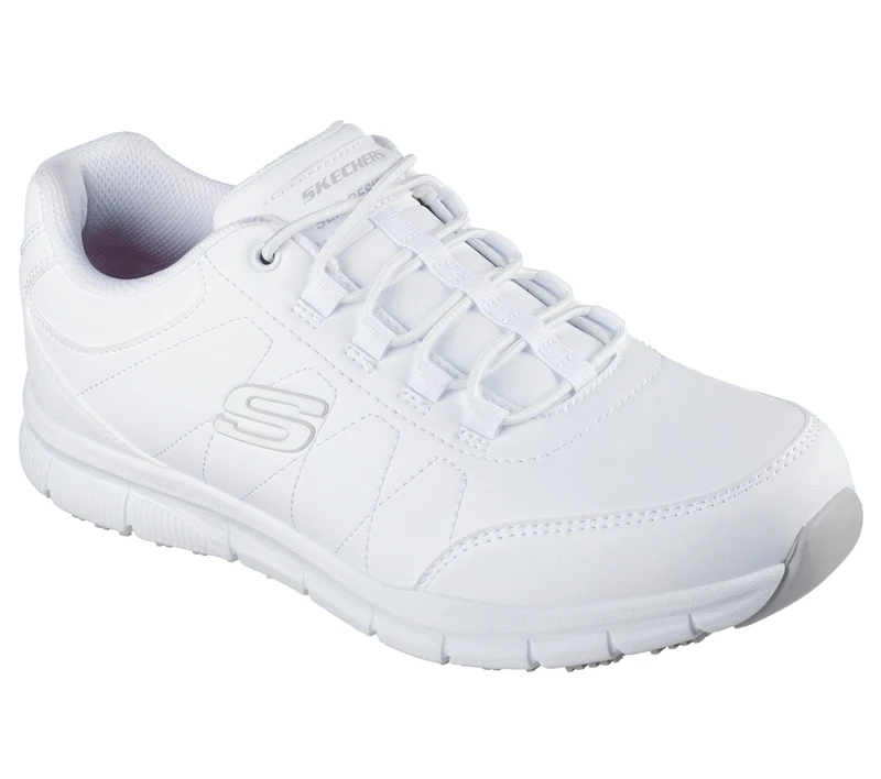Skechers Men's Nampa Osil Work Shoes, White Synthetic, 12 UK