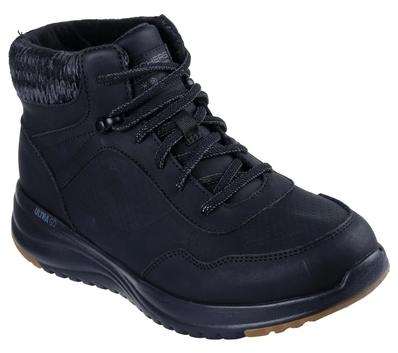 Skechers Women's On-The-Go Stellar Ariana Sneaker, Black Synthetic, 3 UK