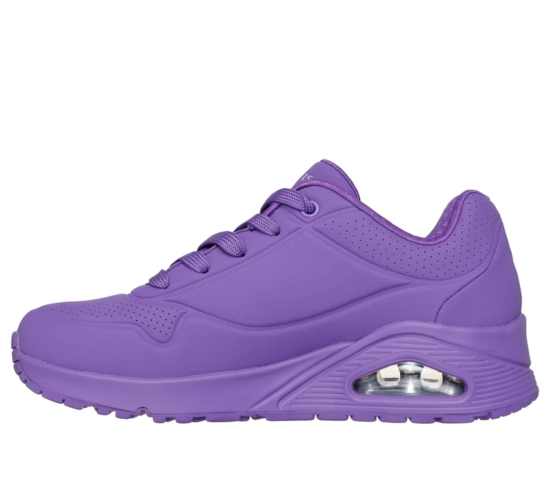 Skechers Women's Uno Stand On Air Trainers, Violet Durabuck/Mesh, 7 UK