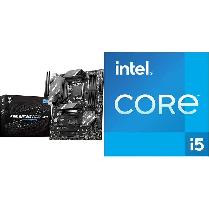 MSI B760 GAMING PLUS WIFI Motherboard + Intel® Core™ i5-14600K Desktop Processor 14 cores