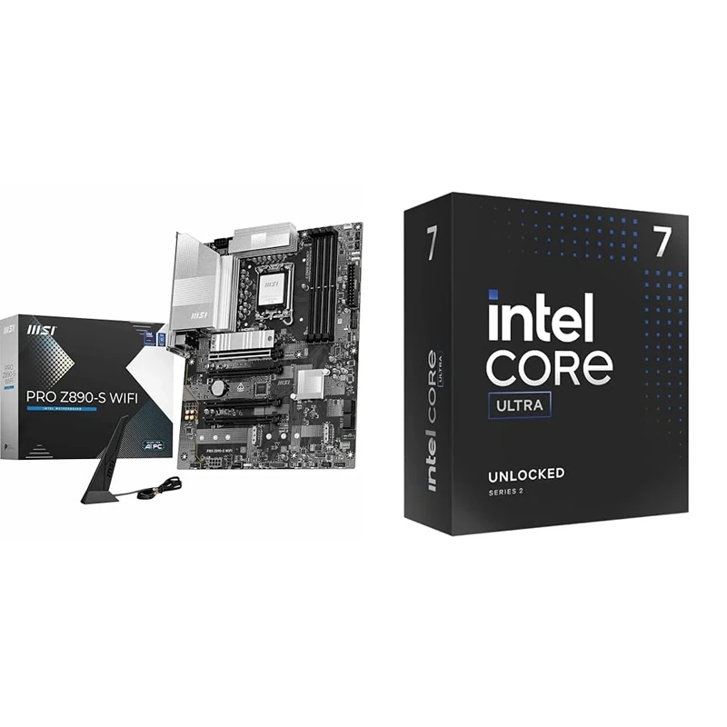 MSI PRO Z890-S WIFI Motherboard + Intel® Core™ Ultra 7 Desktop Processor 265K 20 cores