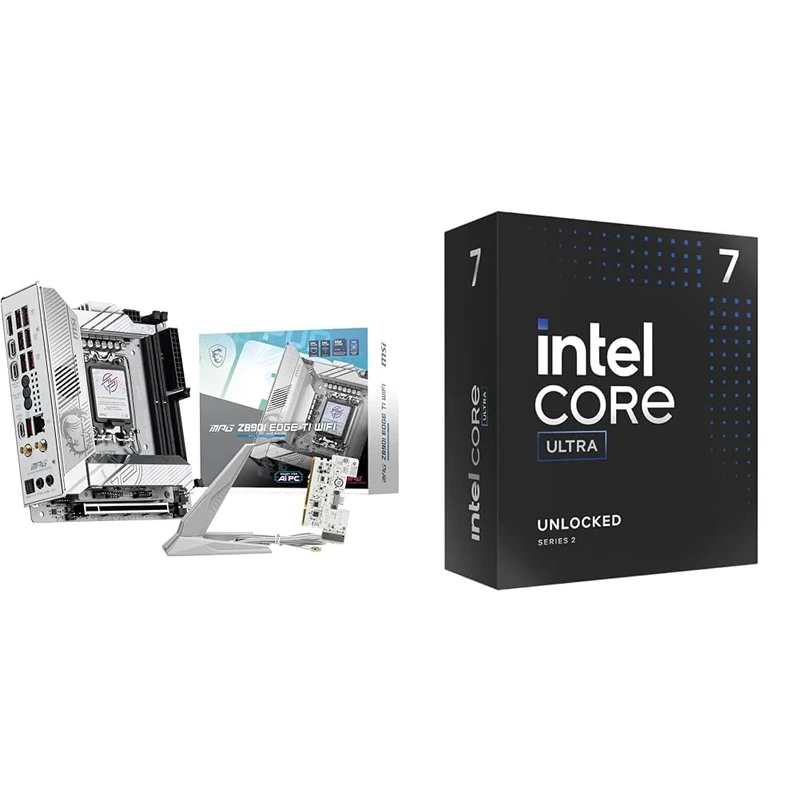 MSI MPG Z890I EDGE TI WIFI Motherboard + Intel® Core™ Ultra 7 Desktop Processor 265K 20 cores
