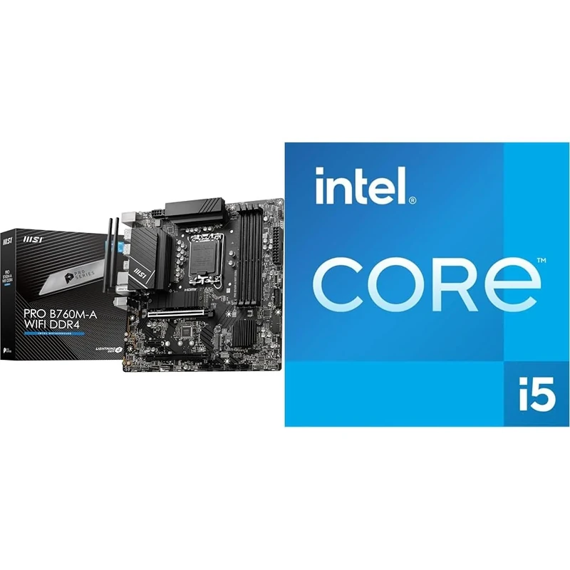 MSI PRO B760M-A WIFI DDR4 Motherboard + Intel® Core™ i5-14600K Desktop Processor 14 cores