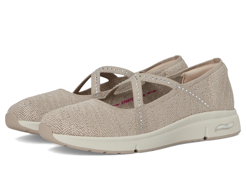 Skechers Modern Comfort Women's Women's Martha Stewart Arch Fit Living-Meadow Walk Slipper, Taupe, 6.5 UK