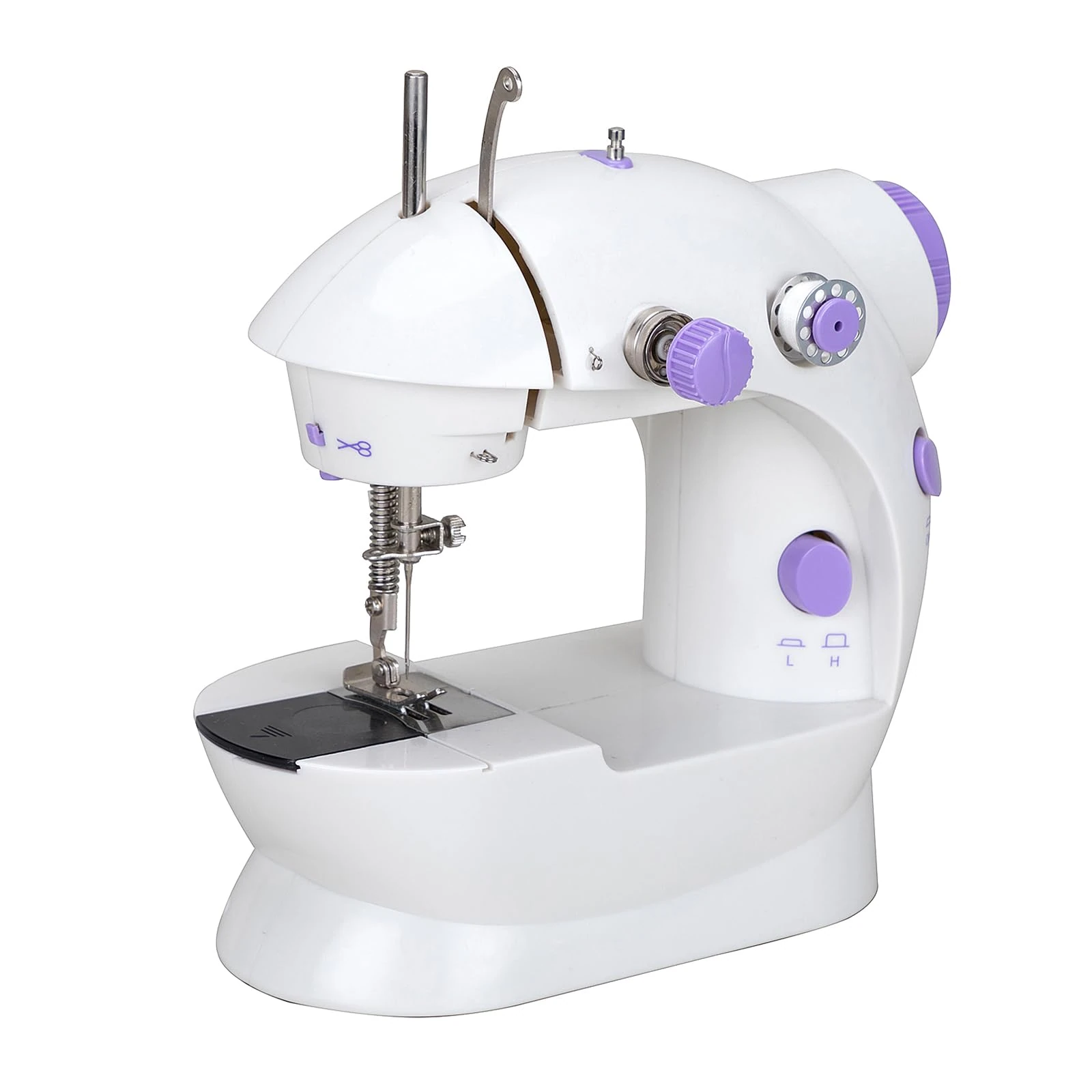 Electronic Sewing Machine, Mini Machine Double Thread 2-Speed With Pedal For Clothing, Curtains, Handicrafts