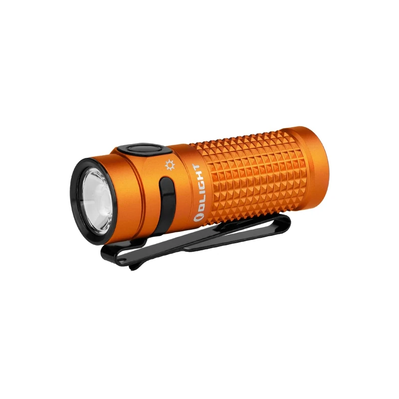 OLIGHT Baton4 EDC 1300 Lumens Rechargeable LED Small Torch, Pocket Flashlight with Micro-Perforated Indicator for Outdoors, Indoors and Emergency (Orange)