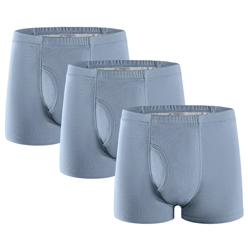 FAMI HELPER Incontinence Boxer Briefs 3-Pack 300ml Washable 4XL Blue