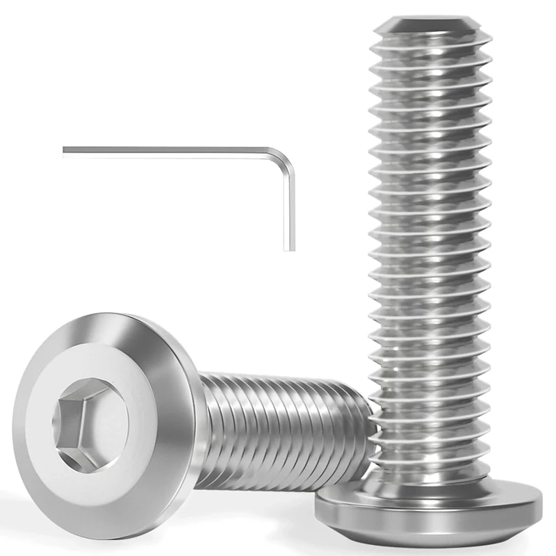 Wavanta M6 Bolts, M6 x 12mm Flat Head Hex Socket Cap Screws Bolts, Full Thread A2 304 Stainless Steel Screws with Hex Key, Ideal for Furniture Assembly/Machinery Repair Pack of 20