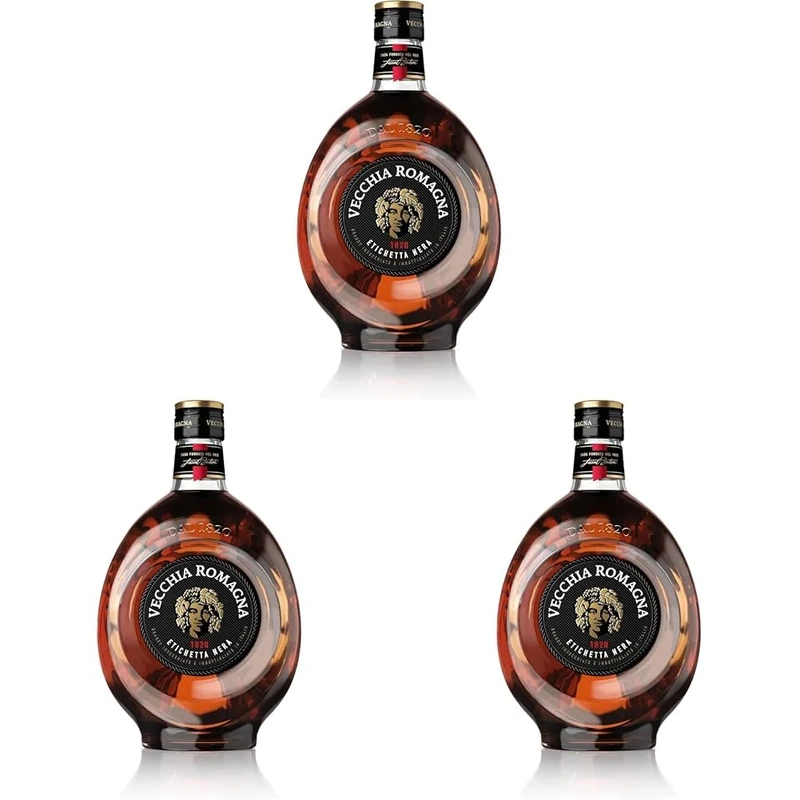 Vecchia Romagna Etichetta Nera, 70cl bottle, 38 ABV (Pack of 3)