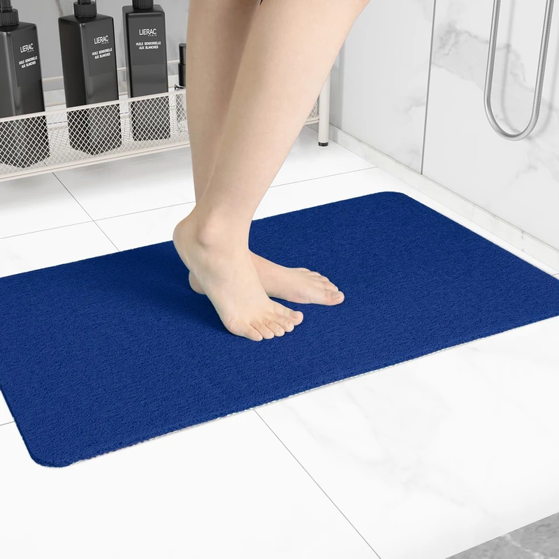 Hargiis Non-Slip Bathtub Mat, Anti Slip Shower Mat, Fast Drying Bathtub Mats, Foot Scrubber Mat, Anti Slip Mat for Tub, Floor, Bathroom, Kitchen, Home, Hotel (Navy Blue 40"×28")