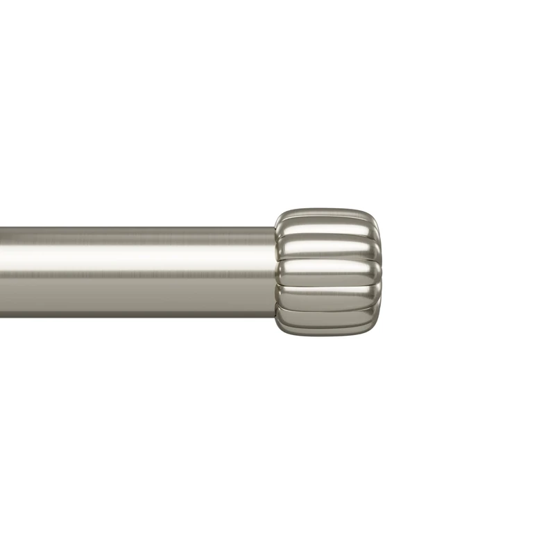 Umbra Cleo Curtain 1" Rod for Window Drapery, Adjustable Length 66" to 120", Set Includes Finials and Mounting Hardware, Nickel