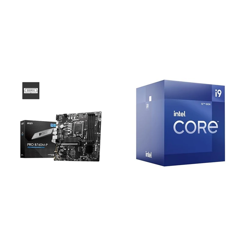 MSI PRO B760M-P Motherboard + Intel® Core™ i9-12900K Desktop Processor 16