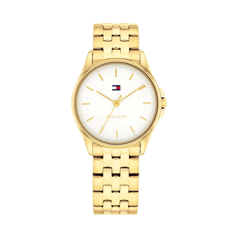Tommy Hilfiger Three Hand Quartz Movement Watch for Women with Gold Colored Stainless Steel Bracelet - 1782773