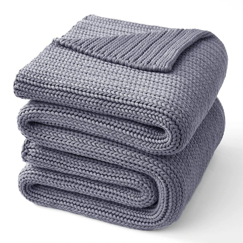 Guohaoi Knitted Weighted Blanket for Adults, 48"x72" 12lbs Full/Queen Size