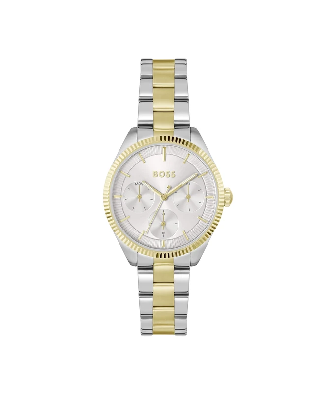 BOSS Analogue Multifunction Quartz Watch for Women SAGE Sport Collection with Two-Tone Stainless Steel Bracelet - 1502804