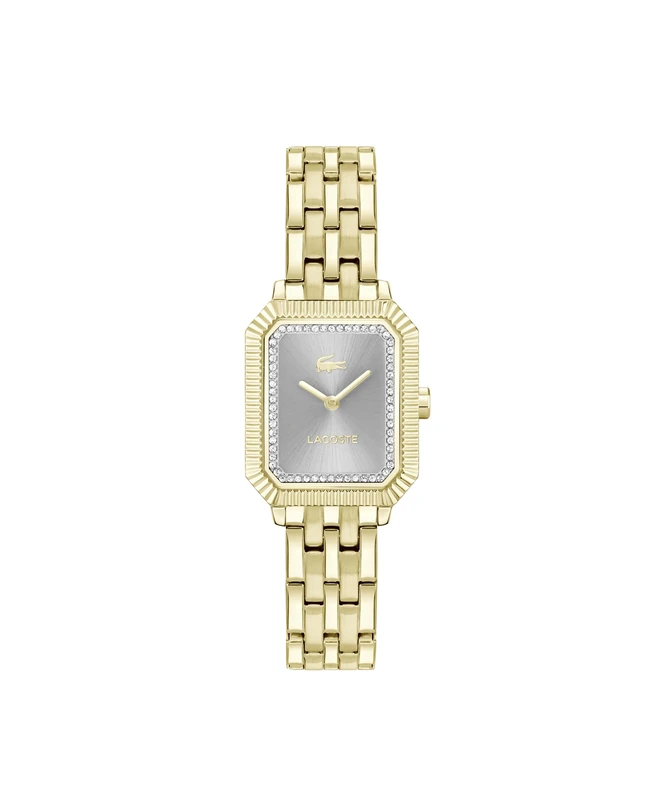 Lacoste Two Hand Quartz Movement Watch for Women Parisienne Collection with Gold Colored Stainless Steel Bracelet - 2001441