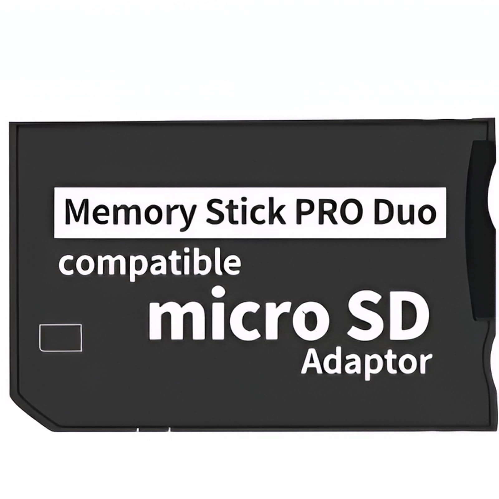 QTMMC Memory Stick Adapter for PSP 1000 2000 3000 Micro SD to TF Convertor Memory Stick PRO Duo MagicGate Card for Handycam Camera Sony Playstation Portable TF to MS Tools Black