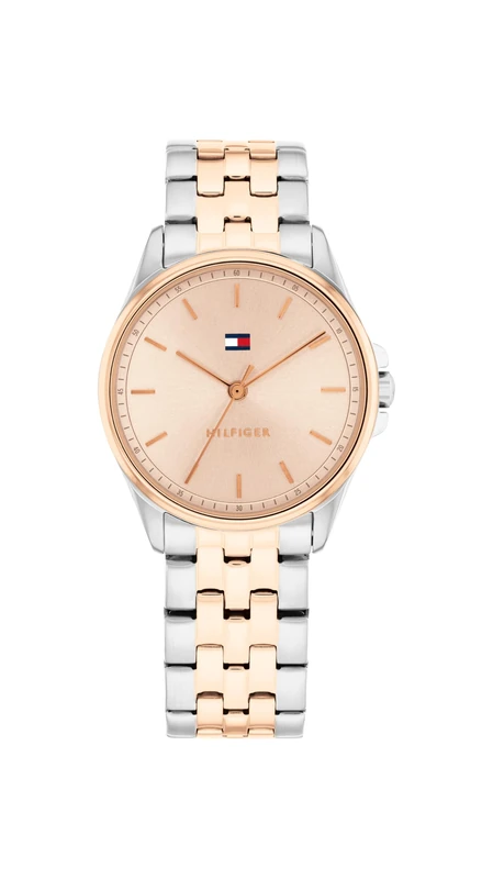 Tommy Hilfiger Three Hand Quartz Movement Watch for Women with Two-Tone Stainless Steel Bracelet - 1782772