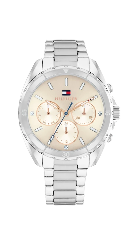 Tommy Hilfiger Analogue Multifunction Quartz Watch for Women with Silver Stainless Steel Bracelet - 1782782