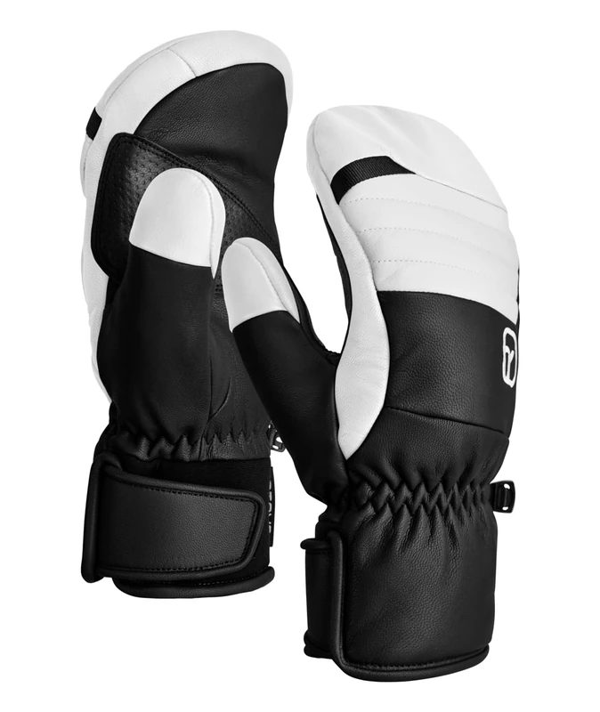 ORTOVOX FULL LEATHER MITTEN W, 56345, black raven, XS