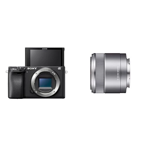 Sony α6400 E-mount compact mirrorless camera body (APS-C Sensor, fast Auto Focus, Real-time Eye AF and Real-time Tracking, 4K HDR movie-shooting) + Sony 30mm F3.5 Macro Prime Lens