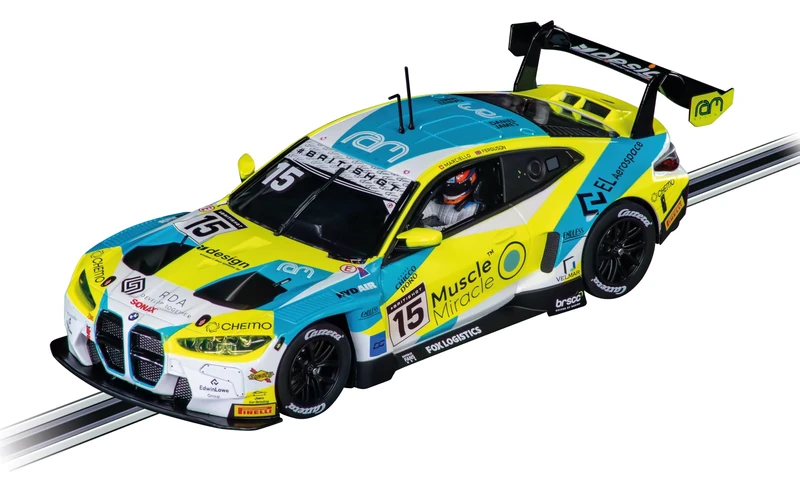 Carrera Digital 124 20023995 BMW M4 GT3 RAM Racing, No. 15" British GT 2024 1:24 Scale Slot Car With Working Front, Rear & Brake Lights I Suitable For Ages 10 Years+
