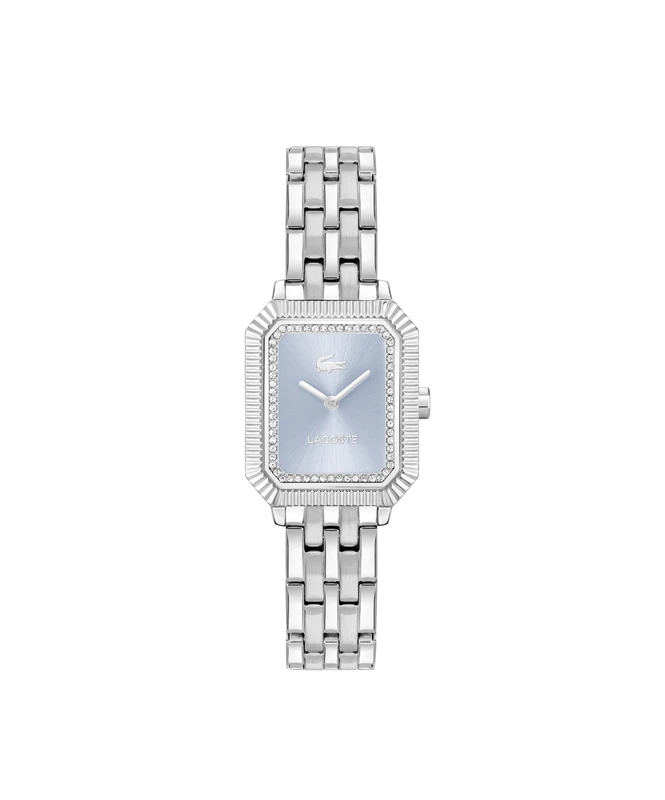 Lacoste Two Hand Quartz Movement Watch for Women Parisienne Collection with Silver Stainless Steel Bracelet - 2001440