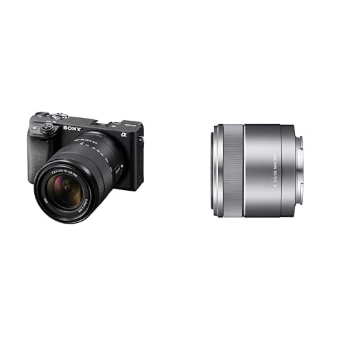 Sony α6400 E-mount compact mirrorless camera with 18-135mm Lens (APS-C Sensor, fast Auto Focus, Real-time Eye AF and Real-time Tracking, 4K HDR movie-shooting) + Sony 30mm F3.5 Macro Prime Lens