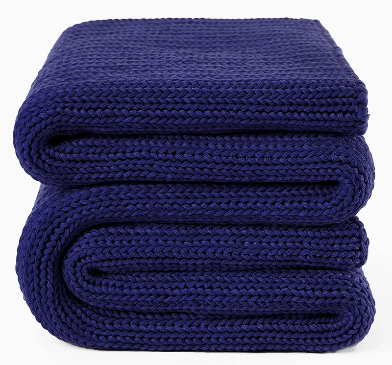 Guohaoi Knitted Weighted Blanket for Adults, 60"x80" 17lbs Full/Queen Size