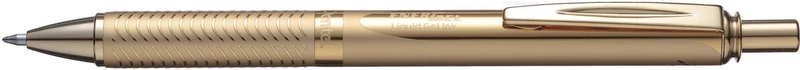 Pentel BL407 Energel Sterling, Gold Metal Barrel, Gel ink Rollerball, 0.7mm Tip, Black ink (Pack of 12)