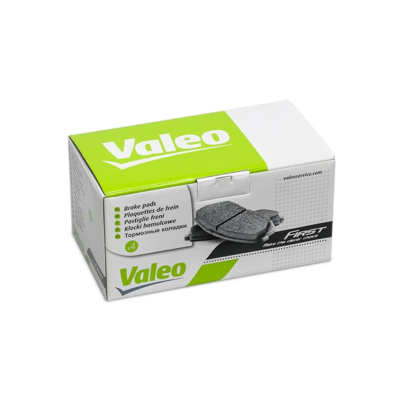 VALEO - Brake pads First - 302943 - Set of 4 pads - Front axle - Fully equipped with mounted accessories