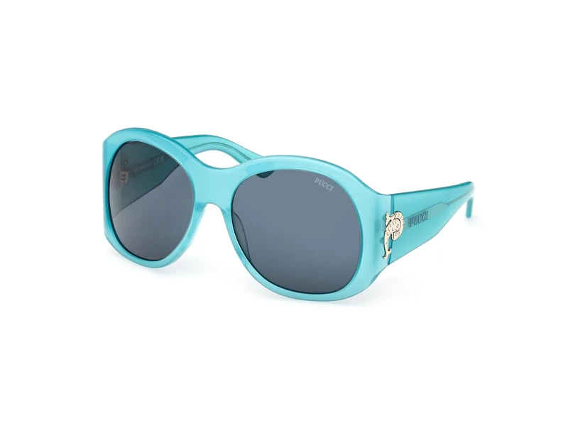 Emilio Pucci Ep0233 Sunglasses, Shiny Turquoise, 59/17/125