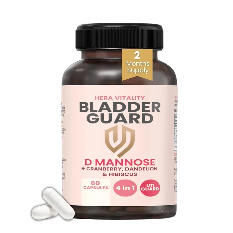 HERA VITALITY D-Mannose Bladder & UTI Support - 2-Month Vegan Capsules