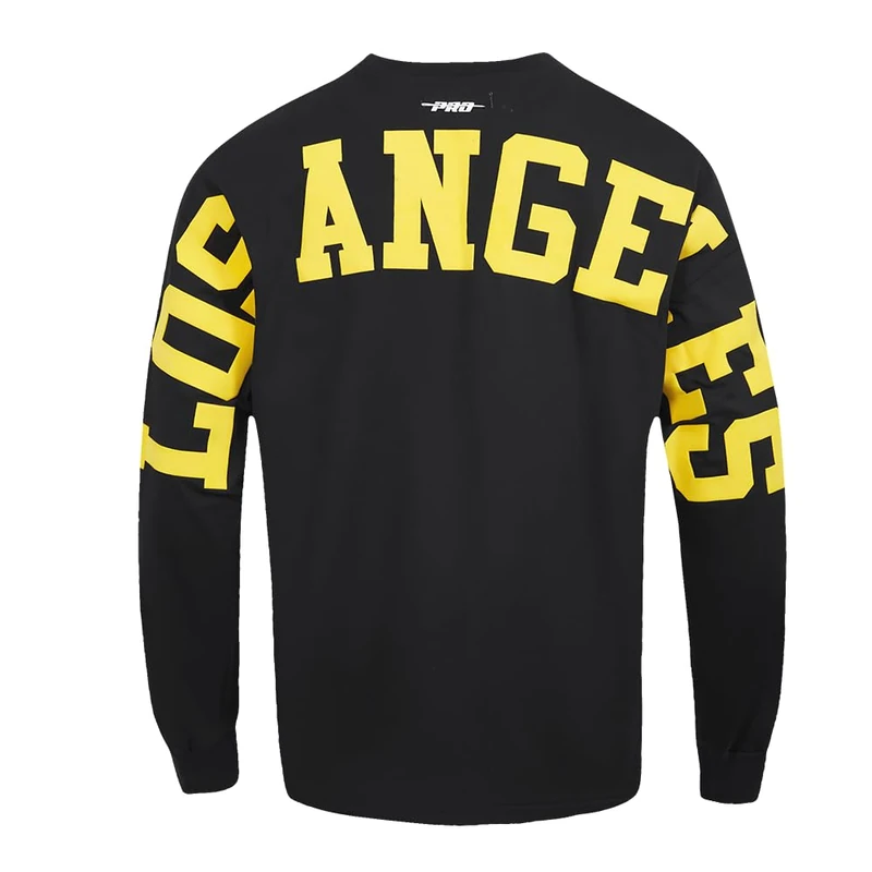 Pro Standard Mens NBA Los Angeles Lakers Wingspan Long Sleeve Tee Black S