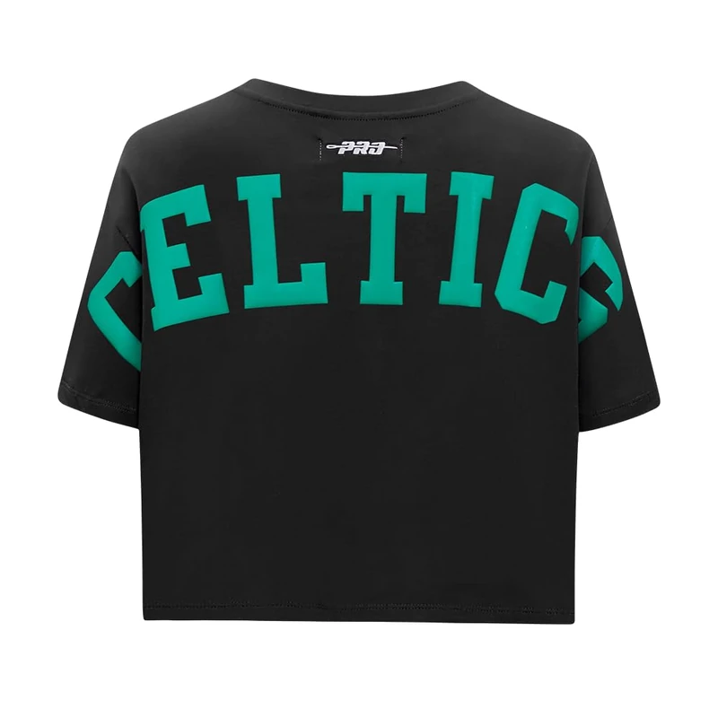Pro Standard Womens NBA Boston Celtics Wingspan Short Sleeve Boxy Tee Black XL