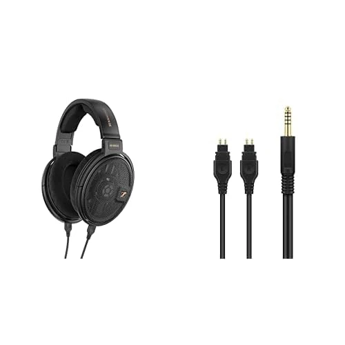 Sennheiser headphone bundle HD 660S2 Wired Audiophile Headphones and Original Accessory Cable - 3-meter balanced cable with 4.4mm connector plug