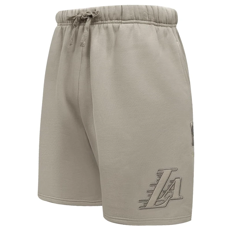 Pro Standard Mens NBA Los Angeles Lakers Neutral Fleece Short Taupe S